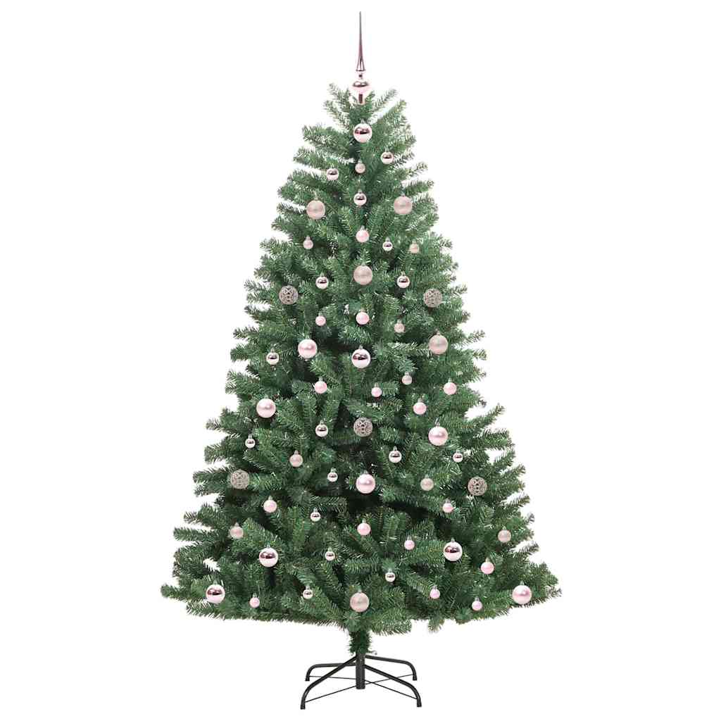 Artificial Hinged Christmas Tree Green 180 cm PVC and Metal